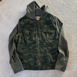 Ruff Hewn Green Camouflage Hooded Jacket